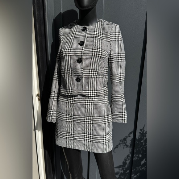 H&M Plaid Women's Jacket and Skirt Set - Picture 2 of 10